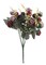 Duovlo 7 Branch 21 Heads Artificial Flowers Bouquet Mini Rose Wedding Home Office Decor,Pack of 2 (2 PCS Purple)